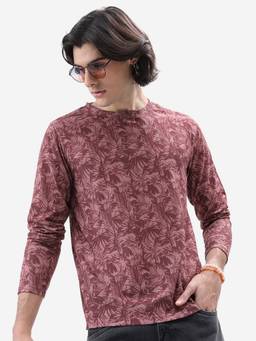 HIGHLANDER - Peach Printed Relaxed Fit T-Shirt