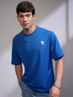 HIGHLANDER - Olive Printed Round Neck Oversized T-Shirt