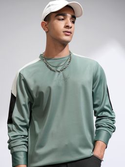 HIGHLANDER - Green Relaxed Fit Round Neck T-Shirt