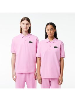 Lacoste - Pink Loose Fit Pique Polo T-Shirt