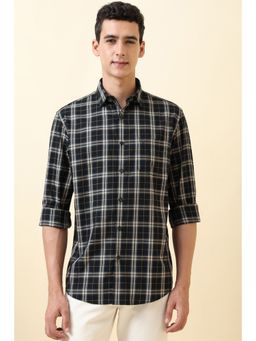 Allen Solly - Men Black Check Full Sleeves Casual Shirt