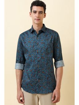 Allen Solly - Men Blue Full Sleeves Casual Shirt
