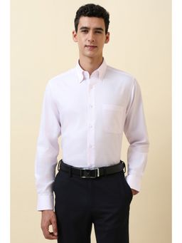 Allen Solly - Men Pink Textured Full Sleeves Formal Shirt