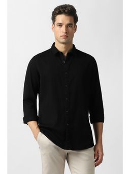 Van Heusen - Men Black Full Sleeves Party Casual Shirt