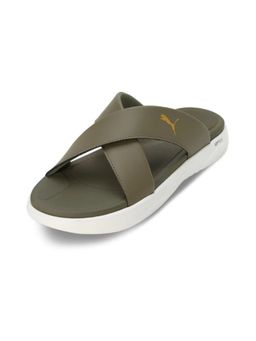 Puma - Men Olive Softride Seave Slip On Sliders