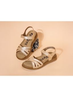 Kickers - Women Gold Velcro Sandals