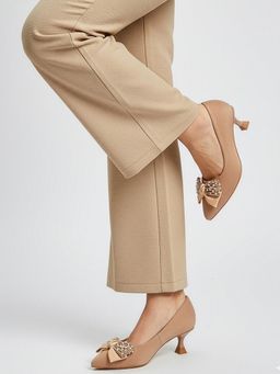 Dollphin - Women Beige Pointed Toe Pumps