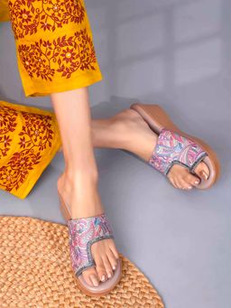 Ronnie Grey - Women Multi-Color Printed Wedges