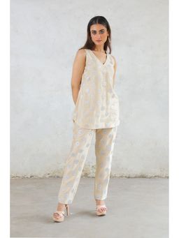 Saksham & Neharicka - Beige Rupa Co-Ord (Set of 2)