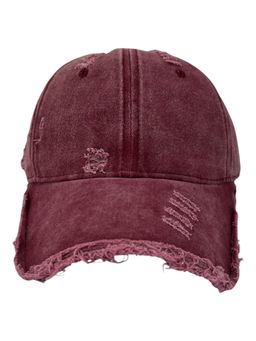 Drunken - Unisex Canvas Textured Adjustable Cap - Wine
