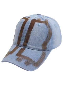 Drunken - Unisex Canvas Printed Adjustable Cap - Blue