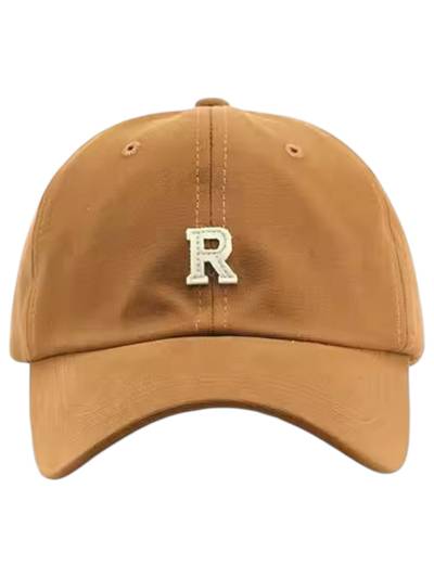 Unisex Canvas Textured Adjustable Cap - Brown