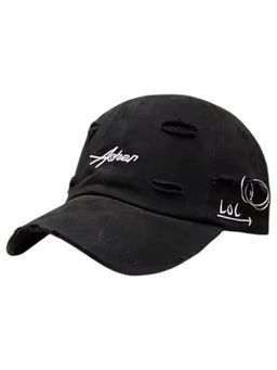 Drunken - Unisex Canvas Embroidered Adjustable Cap - Black