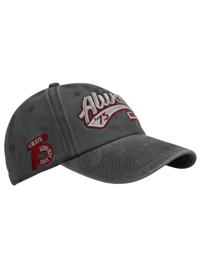 Unisex Canvas Embroidered Adjustable Cap - Grey