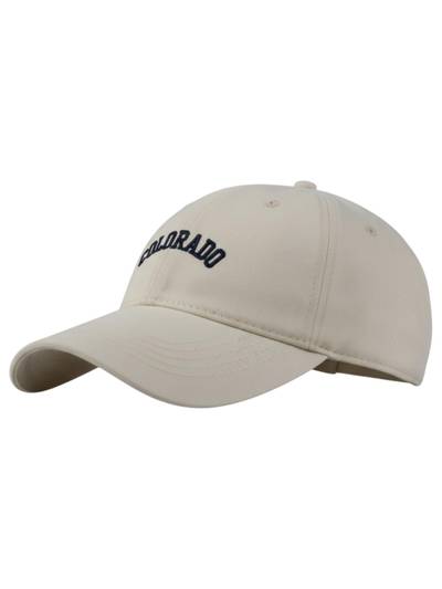 Unisex Canvas Embroidered Adjustable Cap - Off White