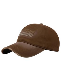 Drunken - Unisex Canvas Embroidered Adjustable Cap - Brown