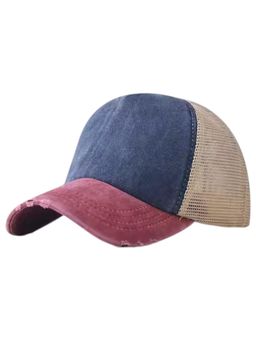 Drunken - Unisex Canvas Colorblock Adjustable Cap - Blue