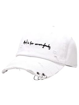 Drunken - Unisex Canvas Embroidered Adjustable Cap - White