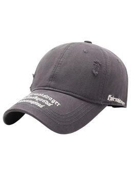 Drunken - Unisex Canvas Embroidered Adjustable Cap - Grey