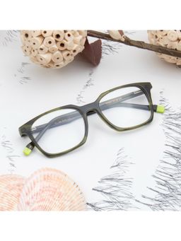 TED SMITH - Unisex 100% Acetate Full Rim Square Frames Green