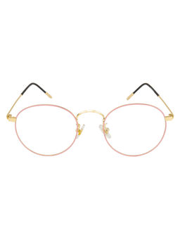 TED SMITH - Unisex Gold With Pink Full Rim Round Frames