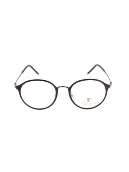 TED SMITH - Unisex Matt Black With Gunmetal Full Rim Round Frames