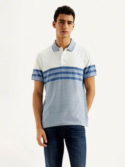 Levi's - Mens Striped Slim Fit Polo T-Shirt