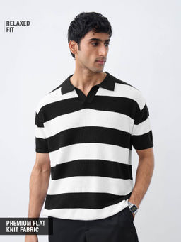 The Souled Store - Relaxed Polo: Cyan Men Polo T-Shirt