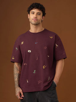 The Souled Store - Official Harry Potter: It's Magical Men Oversized T-Shirts