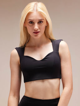 Cava Athleisure - Black Radiant Sweetheart Neck Tank Top