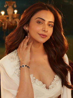 Accessher - Rose-Gold Black Crystal Adjustable Charm Bracelet