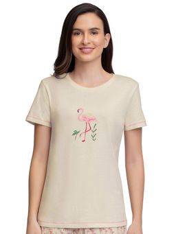 Amante - Round Neck Sleep Tee White