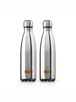 USHA SHRIRAM - 1000 ml Insulated Milo Bottle Silver (Pack of 2)