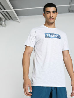 Puma - Mens Graphic Train Mens Grey T-Shirt