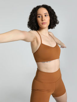 Puma - Move Cloudspun Womens Brown Sports Bra