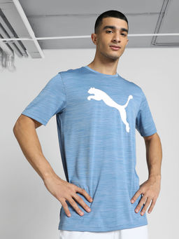 Puma - Train Fav Heather Cat Mens Blue T-Shirt