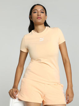 Puma - Classics Slim Womens Orange T-Shirt