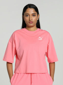 Puma - Better Classics Oversized Womens Pink T-Shirt