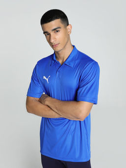 Puma - Cr Teamwear Plain Polo Mens Blue T-Shirt