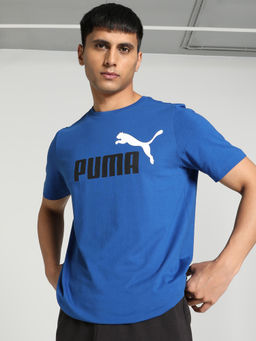 Puma - Essentials 2 Col Logo Mens Blue T-Shirt