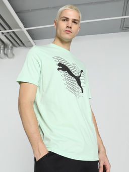 Puma - Graphics Cat Mens Green T-Shirt
