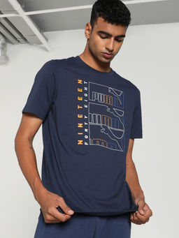 Puma - Graphics Triple No 1 Logo Mens Blue T-Shirt
