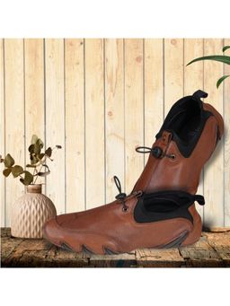 EZOK - Brown Flexi Loafers for Men