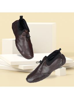 EZOK - Brown Flexi Loafers for Men