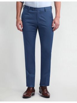 Arrow - Blue Dobby Tapered Fit Trousers