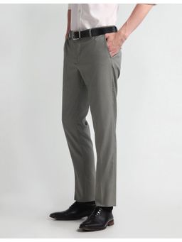 Arrow - Grey Tapered Fit Dobby Trousers