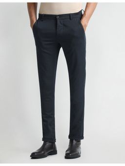 Arrow Sports - Blue Mid Rise Slim Fit Trousers