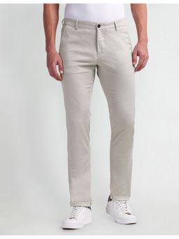 Arrow Sports - Grey Mid Rise Slim Fit Trousers