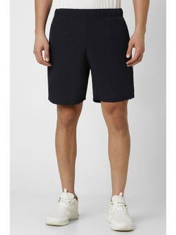 Van Heusen - Men Navy Blue Solid Casual Shorts
