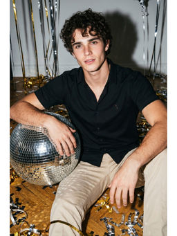 Simon Carter - Black Casual Solid Shirt